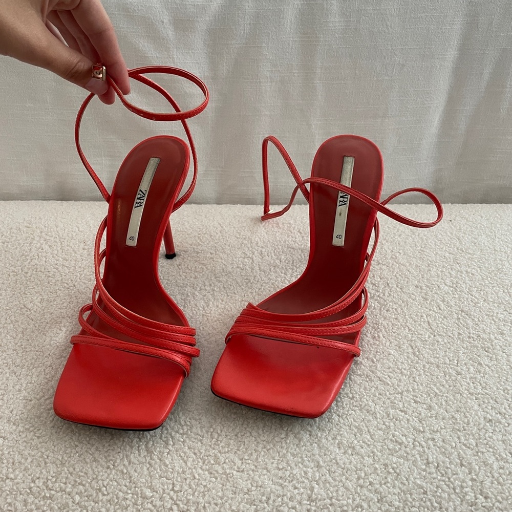 Orange Zara heels